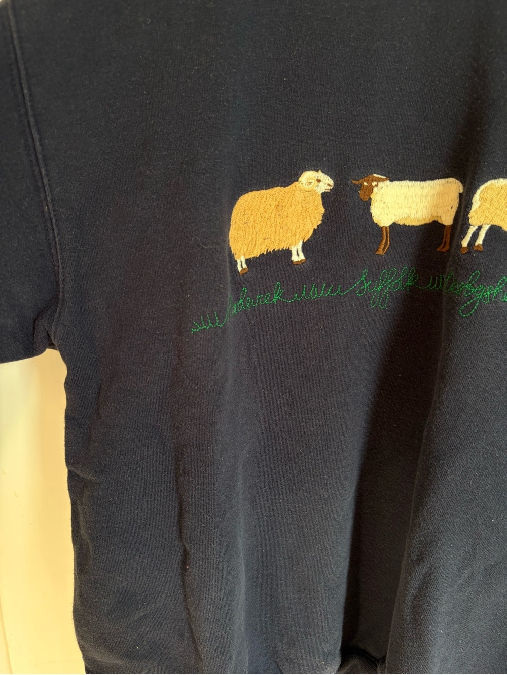 Vintage 100% Cotton Crew Neck with Sheep Design - Picture 9 of 9